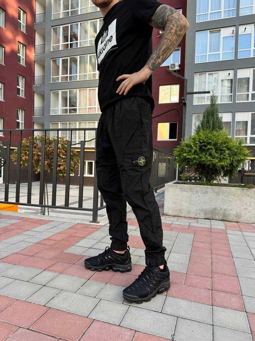 TOП! Штани нейлон Stone Island / Брюки карго Стон Айленд. 1 в 1