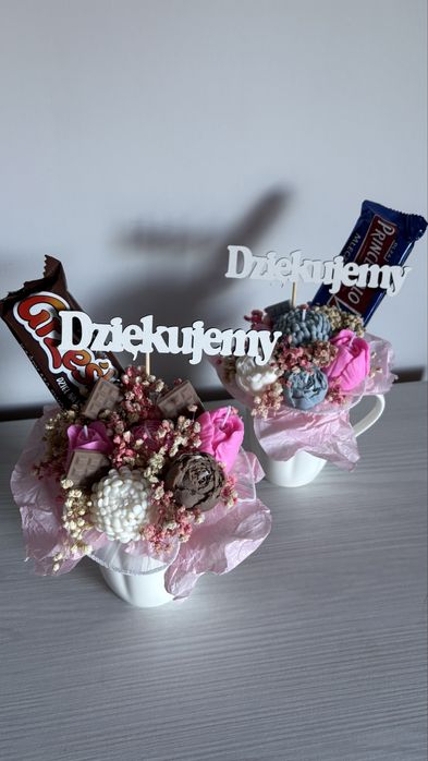 Flower box zapachowy ze swiec sojowych  w kubku