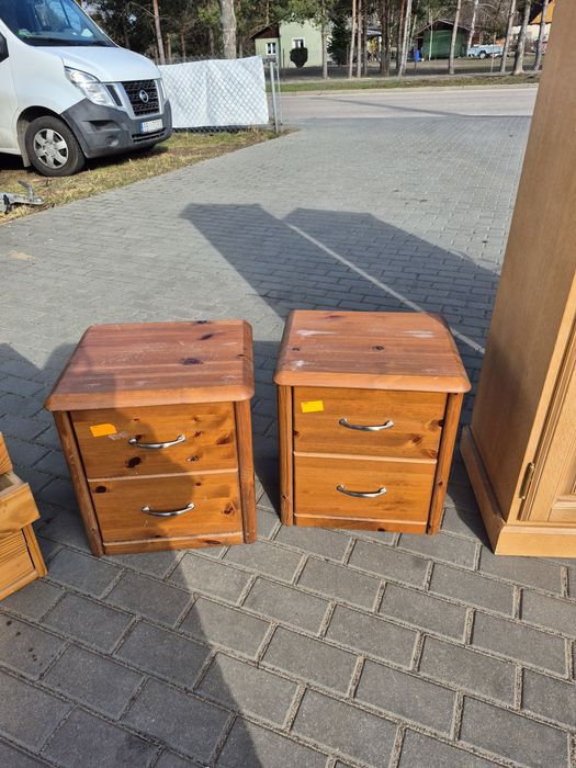 Komplet szafek nocnych sosnowych