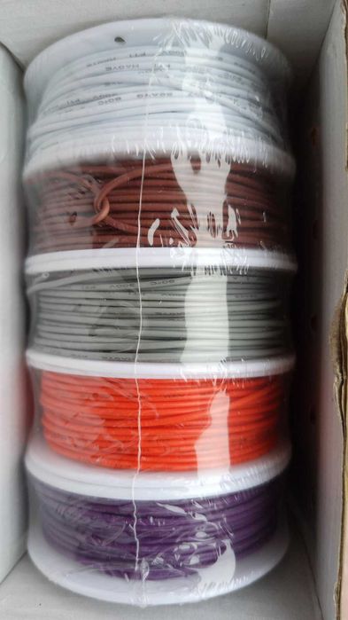 100 м AWG26 многожильный гибкий лужёный медный провод 5 цветов по 20 М