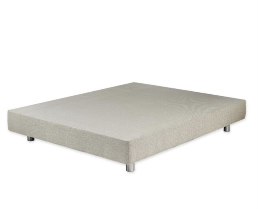 Cama casal 140x190 estofada bege