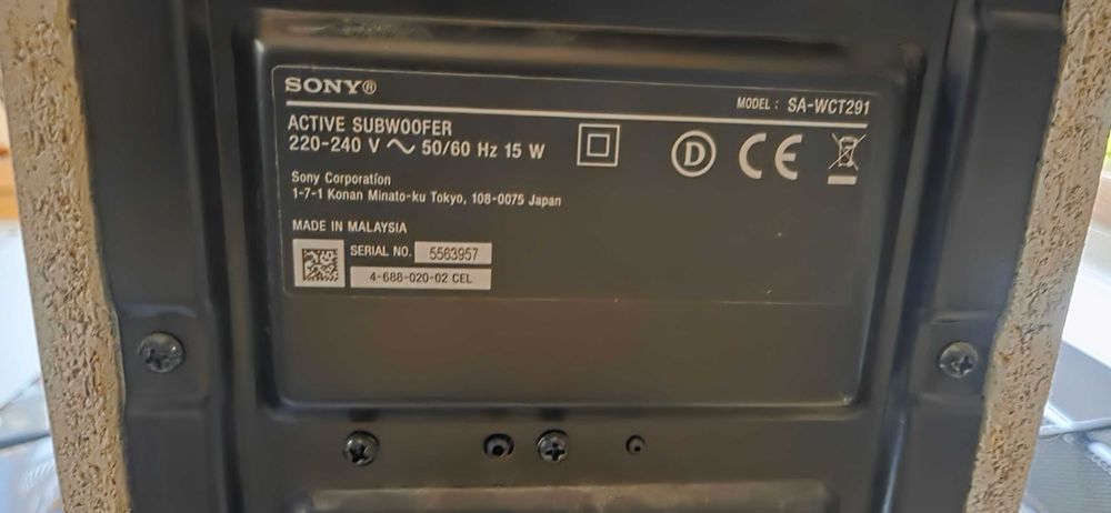 Soundbar SONY CT291 idealny + walnięty subwoofer