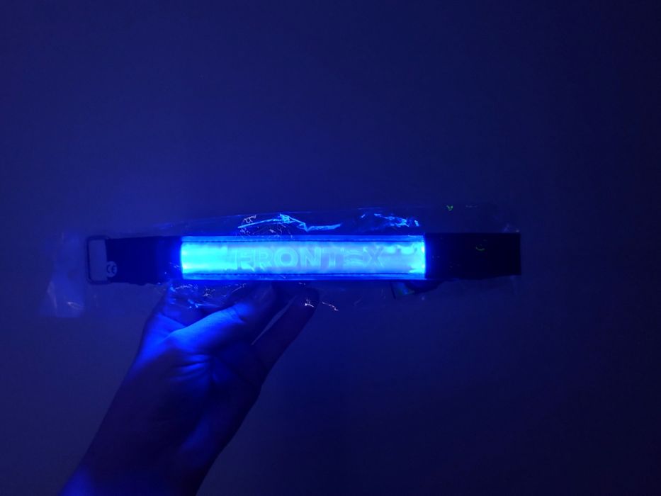 Opaska świecąca LED Frontex USB – odblask biegowy rowerowy, NOWA