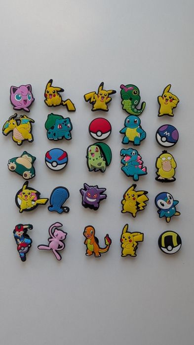 Pokemon джибитсы кроксы шлепанцы пикачу jibbitz Crocs покемон Pikachu