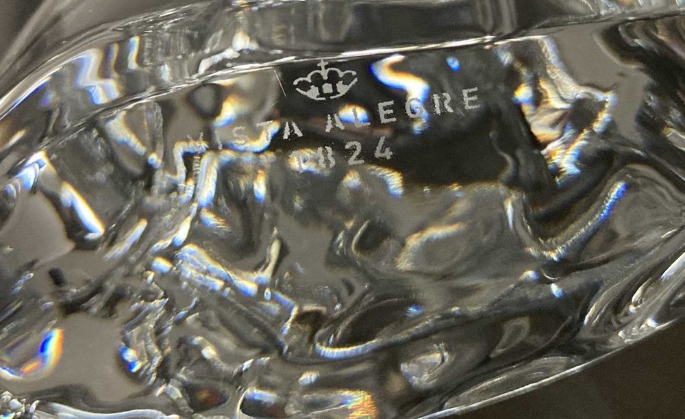 Peça de escultura em cristal "namorados" marca Vista Alegre