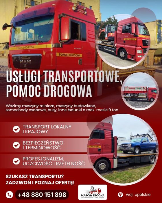 Usługi transportowe, pomoc drogowa
