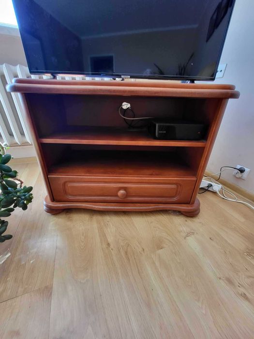 SWALEN Ekskluzywny duży komplet skórzany mebli z drewna