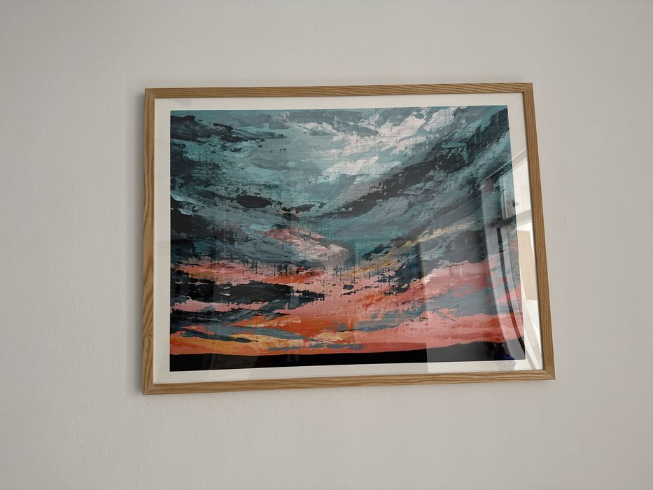 Turquoise Skies Art Print  by Art by Punam