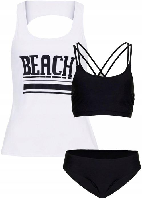 B.P.C tankini 3-elementowe top biustonosz i figi komplet ^42