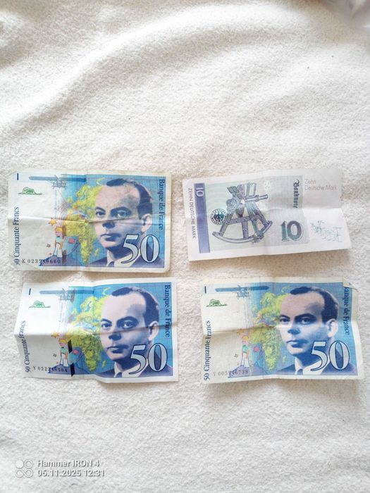 Notas de franco e marco