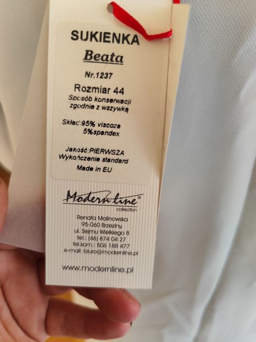 Przepiękna sukienka polskiego producenta rozmiar 44