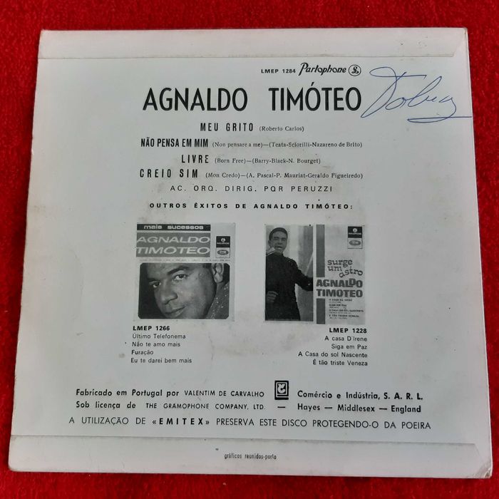 Disco Vinil Single EP Agnaldo Timóteo - Meu Grito + 3 Músicas