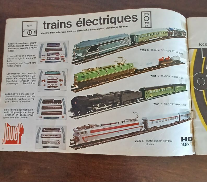 Catálogo comboios JOUEF H0 anos 70-71