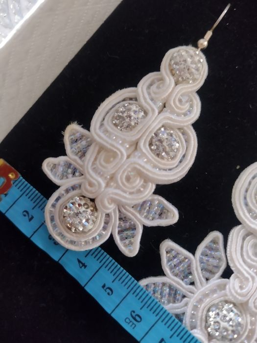 Biżuteria ślubna sutasz zestaw hand made