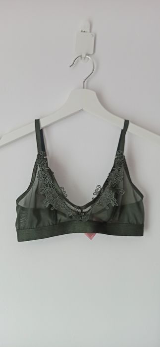 hunkemöller XS miękki koronka stanik biustonosz zielony