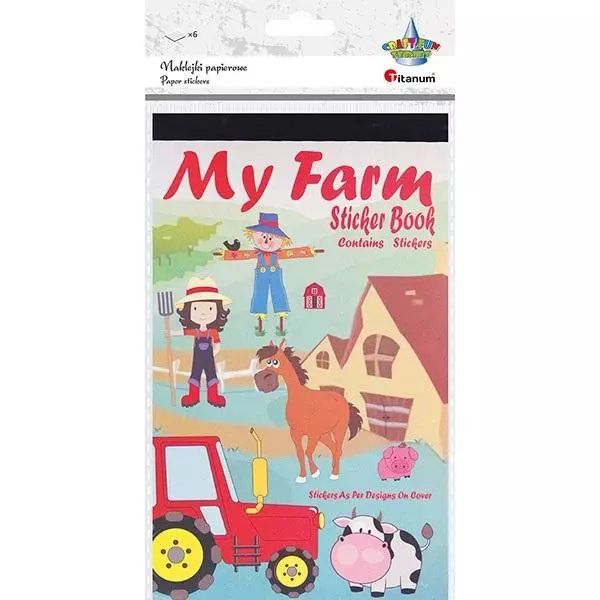 Naklejki Papierowe 6 Plansz Farma Mix 174Szt. Nowy Produkt
