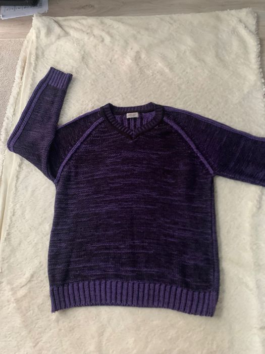 Ciepły fioletowy sweter męski  kardigan r.L