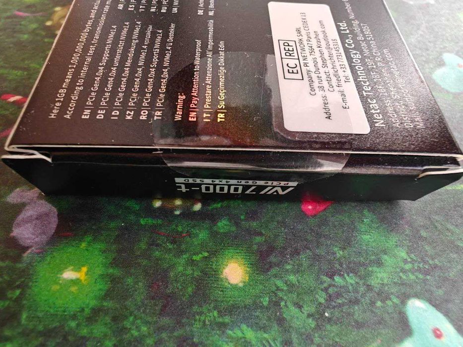 SSD M.2 2280 NVMe Netac NV7000-t 1 Tb PCIe 4.0 x4 7400/6600Mb/s