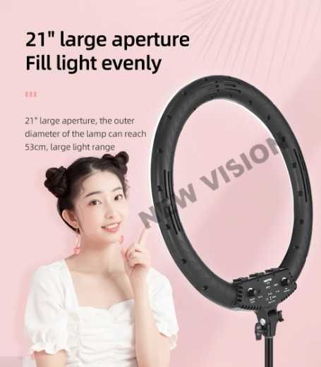 Anel de luz led de 53cm com comando e tripé - Novo