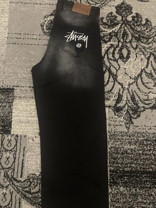 Stussy Black Baggy Jeans