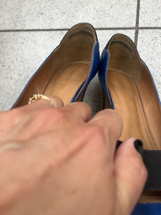 Chabrowe czarne skórzane buty Kazar 39 open toe