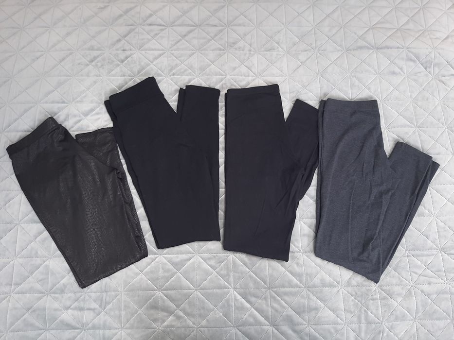 Paczka ubrań legginsy S-M, spódniczka, spodnie, bluzka
