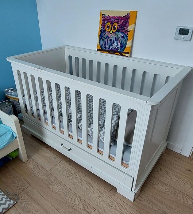 Łóżeczko białe 152x84