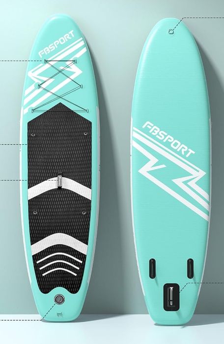 Fbsport Dmuchana Deska Sup, Deska Do Wiosłowania 15 Cm Powystawowy