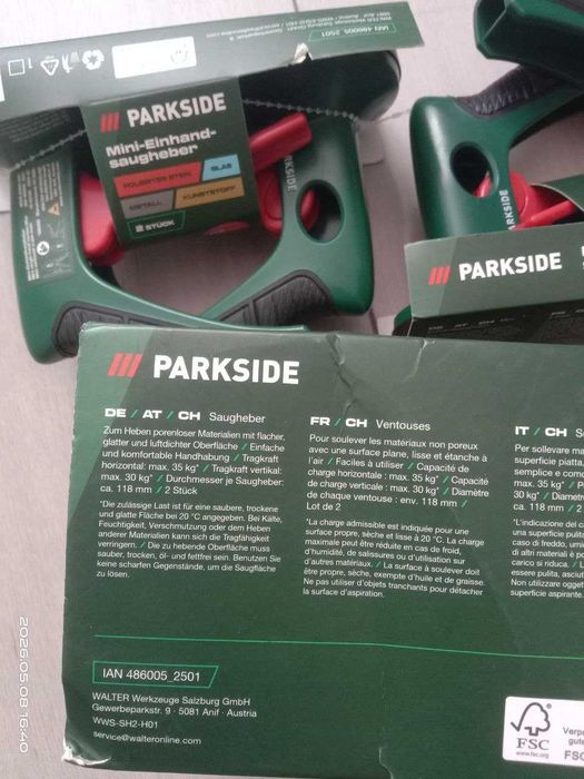 Вакуумні присоски-тримачі Parkside— Набір 2 шт.