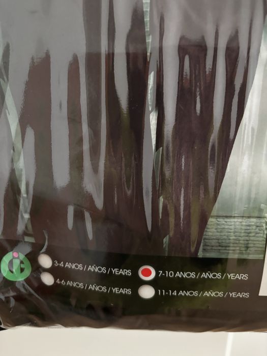 Túnica e capuz com máscara do Diabo, 7-10 anos