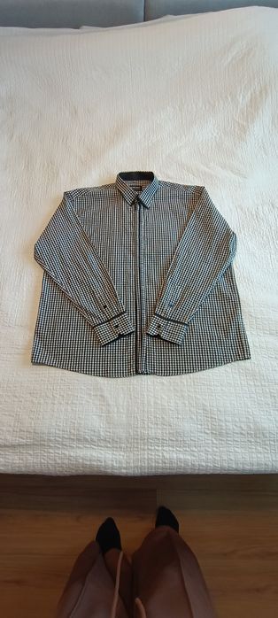Męska koszula w kratę r.xxl 45/56 100% bawełna