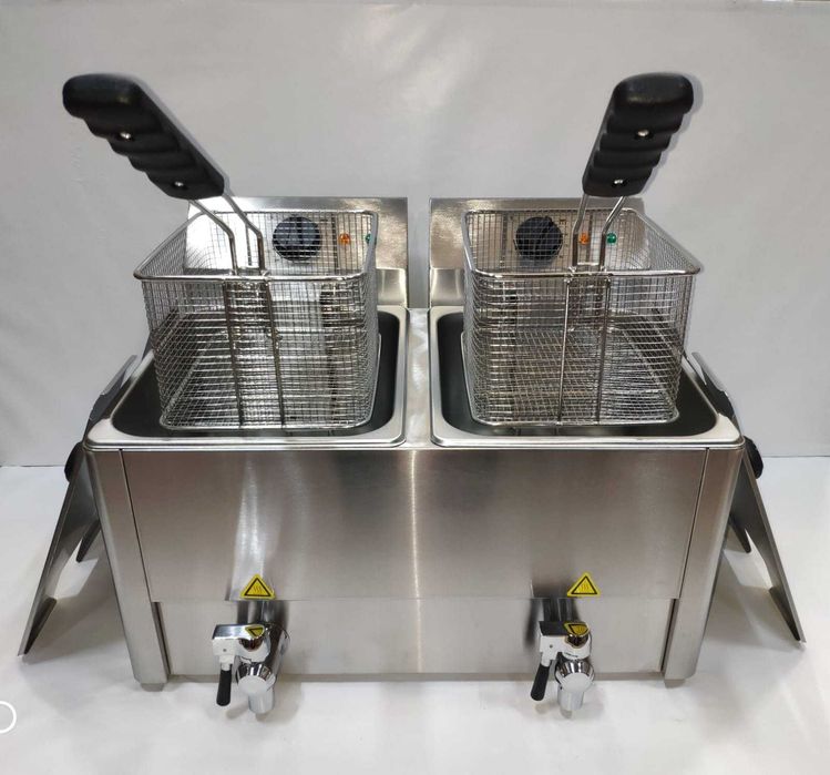 Fritadeira Industrial/Hotelaria Dupla 8+8L NOVA