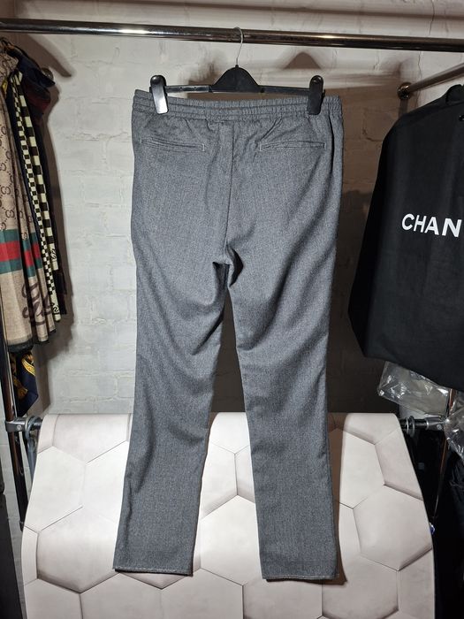 Boggi Milano City Trousers In Flannel Grey Loro Wool Men's/48/M-L