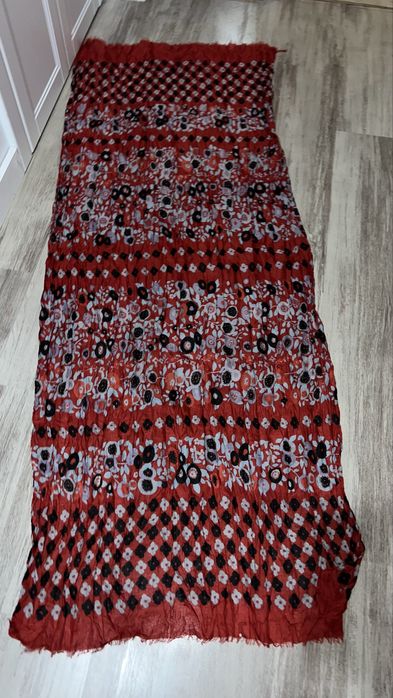 Szal apaszka damska zgaszona czerwien