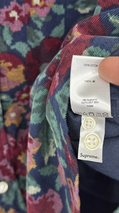 Оригінальна вельаетова сорочка Supreme розмір М