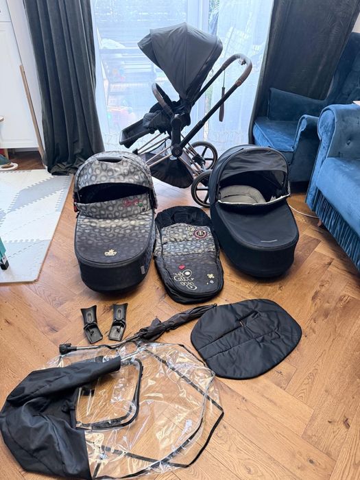 Cybex Priam Platinum 2w1 + ogromny zestaw dodatkowa gondola Rebellious + akcesoria