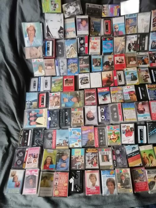 duzy zestaw kaset magnetofonowych mix kasety audio