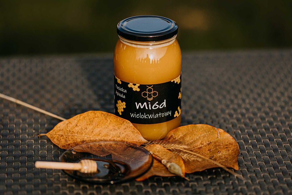 Miód wielokwiatowy 900 ml/1,2 kg