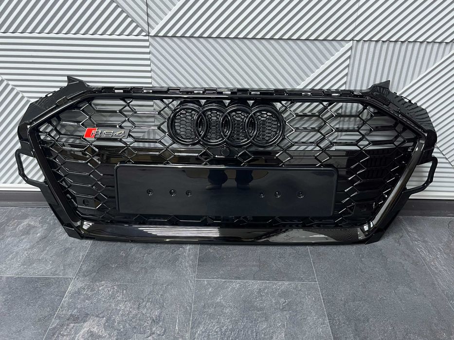 Решітка радіатора Full Black стилі RS4 на Audi A4 B9 2019-2023 року