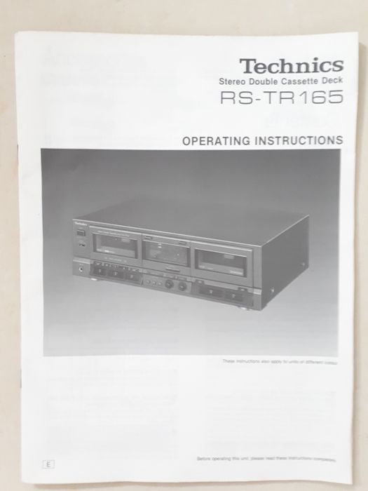 Oryginalna instrukcja Technics Deck
