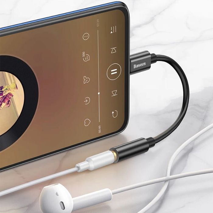 Przejściówka USB-C do Gniazda Jack 3.5mm Adapter Kabel Przewód Baseus