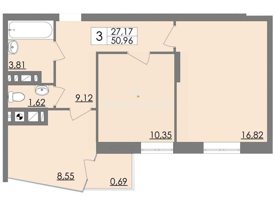 2-rooms apartment apartment by the address st. Pod Goloskom (area 51,0 m²) - Atlanta.ua - photo 8