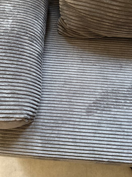 Kanapa sofa sztruksowa szara 200/140