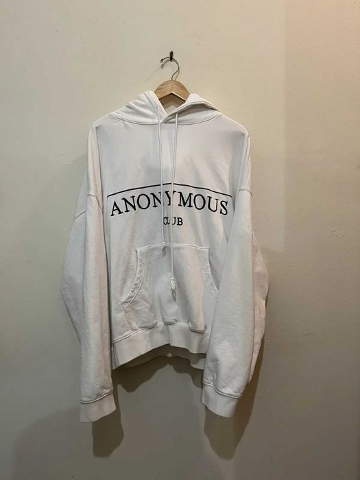 Белое Худи HBA Anonymous Club × Hood By Air Shayne Oliver Group Baggy Hoodie White