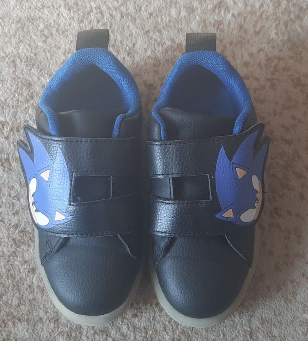 Buty chłopięce adidasy sportowe rzepa świecące granatowe Sonic 26 H&M