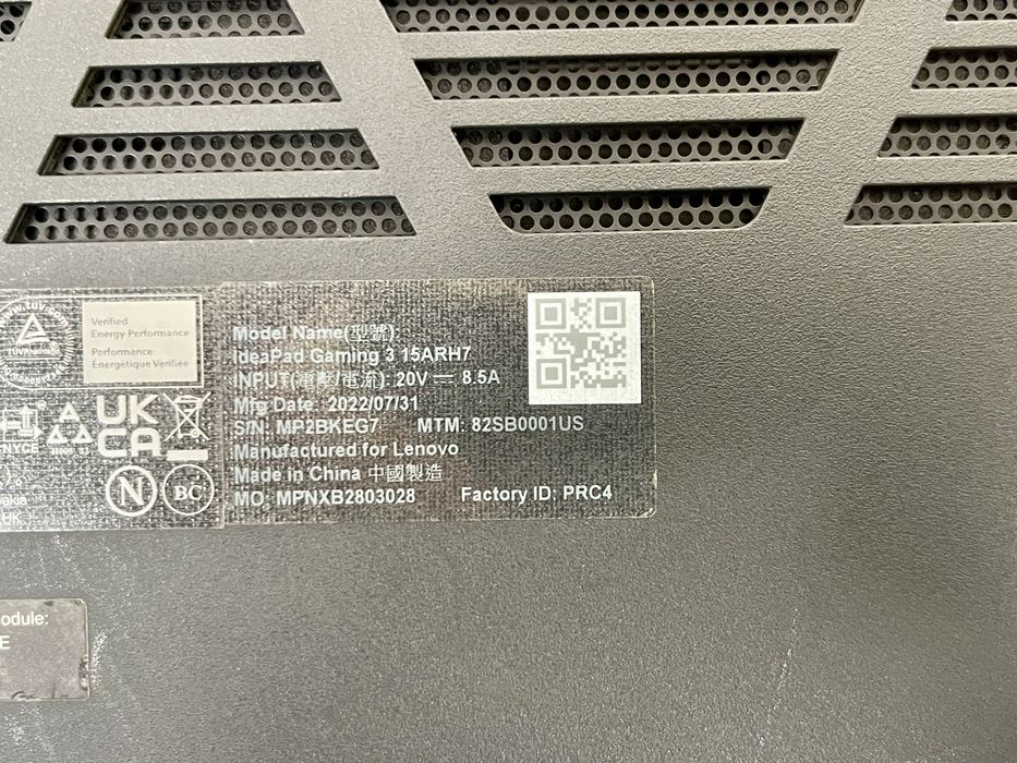 Lenovo Gaming 3 Ryzen 6600H RTX 3050 16GB DDR5 512GB SSD