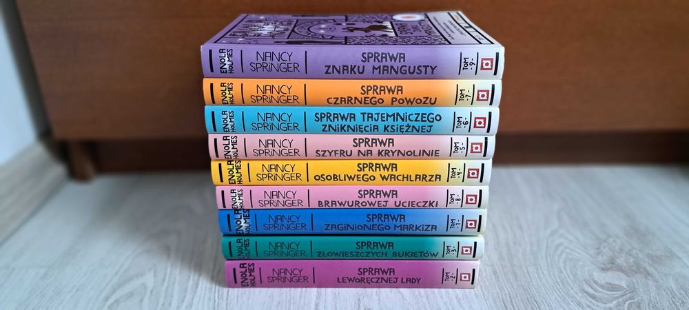 9x Nancy Springer CYKL ENOLA HOLMES Sprawa brawurowej ucieczki Szyfru
