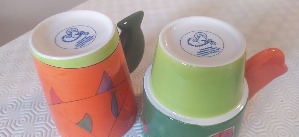 Conjunto 2 Canecas Gato e Peixe Gato Preto