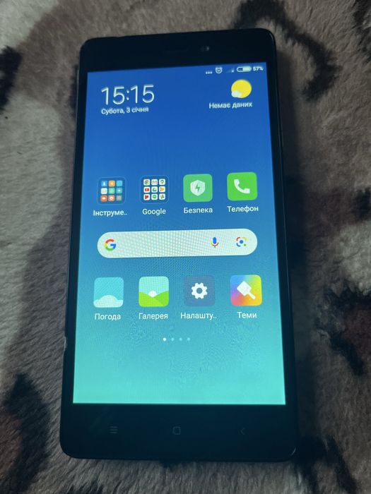 Телефон xiaomi redmi3 в робочому ст.