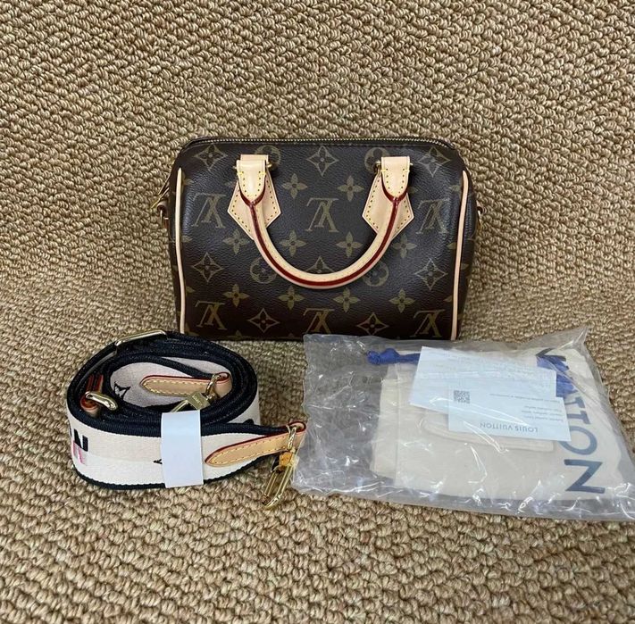 LV speedy20 - LV Speedy 20 Bandoulière Monogram - Nowe Torba z Paskiem